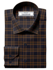 Load image into Gallery viewer, Blueberry And Bronze Brown Plaid - SS-10052
