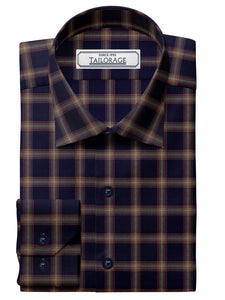 Feather Touch Dark Navy Blue Plaid - SS-10032