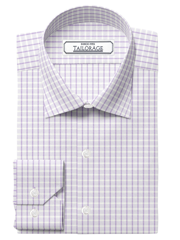 American Soft Lavender Grid Checks - CUS-10049