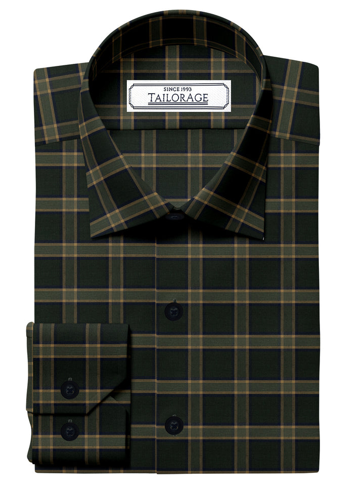 Black Forest Green And Beige Plaid - SS-10051