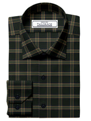 Load image into Gallery viewer, Black Forest Green And Beige Plaid - SS-10051
