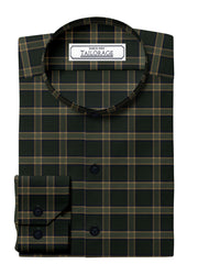 Load image into Gallery viewer, Black Forest Green And Beige Plaid - CUS-10051
