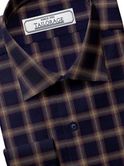 Load image into Gallery viewer, Feather Touch Dark Navy Blue Plaid - SS-10032
