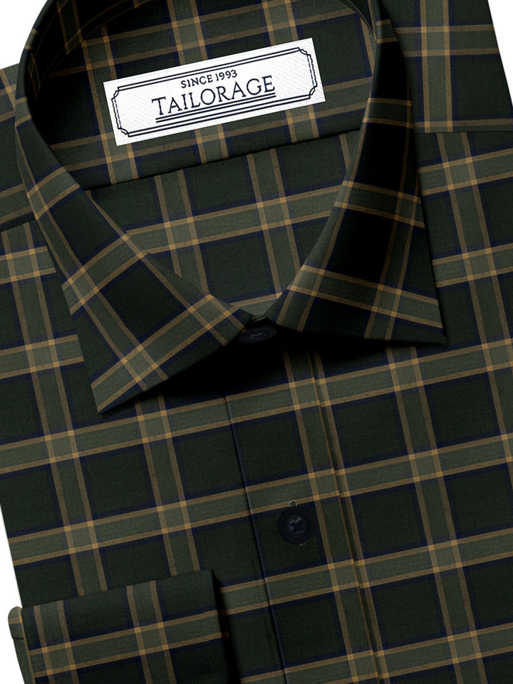 Black Forest Green And Beige Plaid - SS-10051