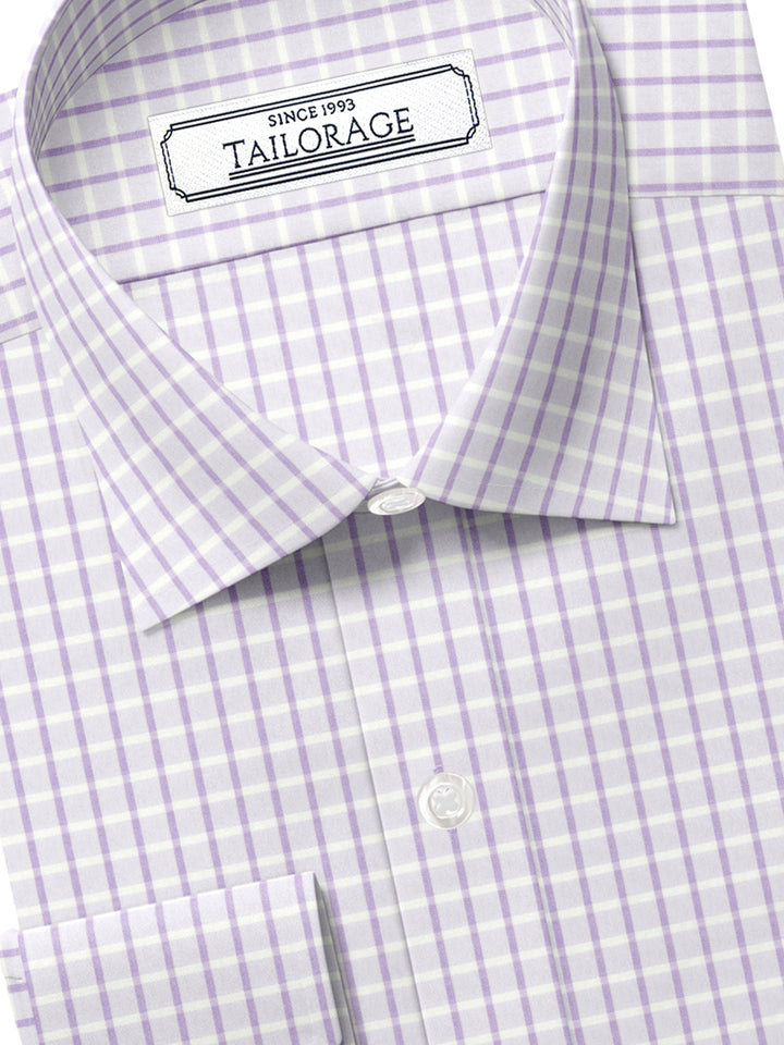 American Soft Lavender Grid Checks - SS-10049