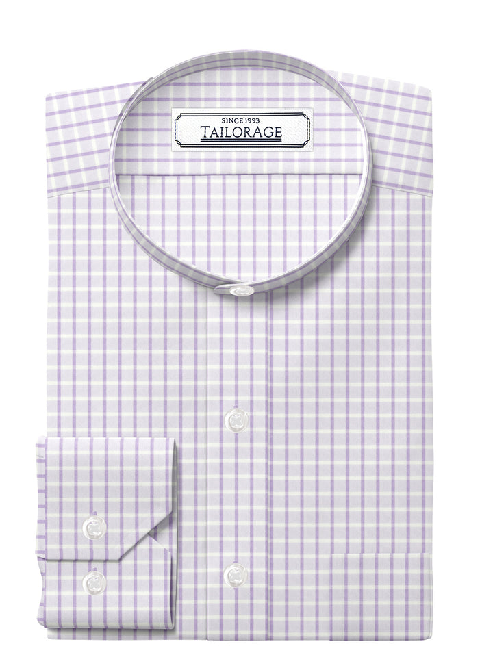 American Soft Lavender Grid Checks - CUS-10049