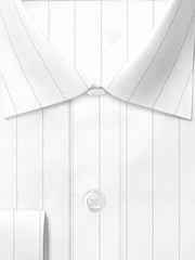 Load image into Gallery viewer, Solid White With Black Pin Stripes Dobby - SS-2007
