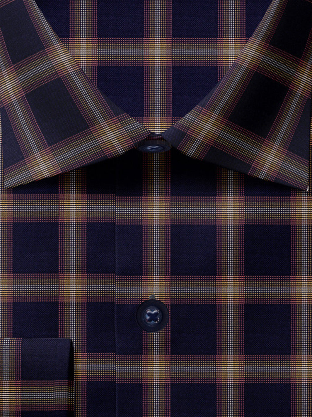 Feather Touch Dark Navy Blue Plaid - SS-10032