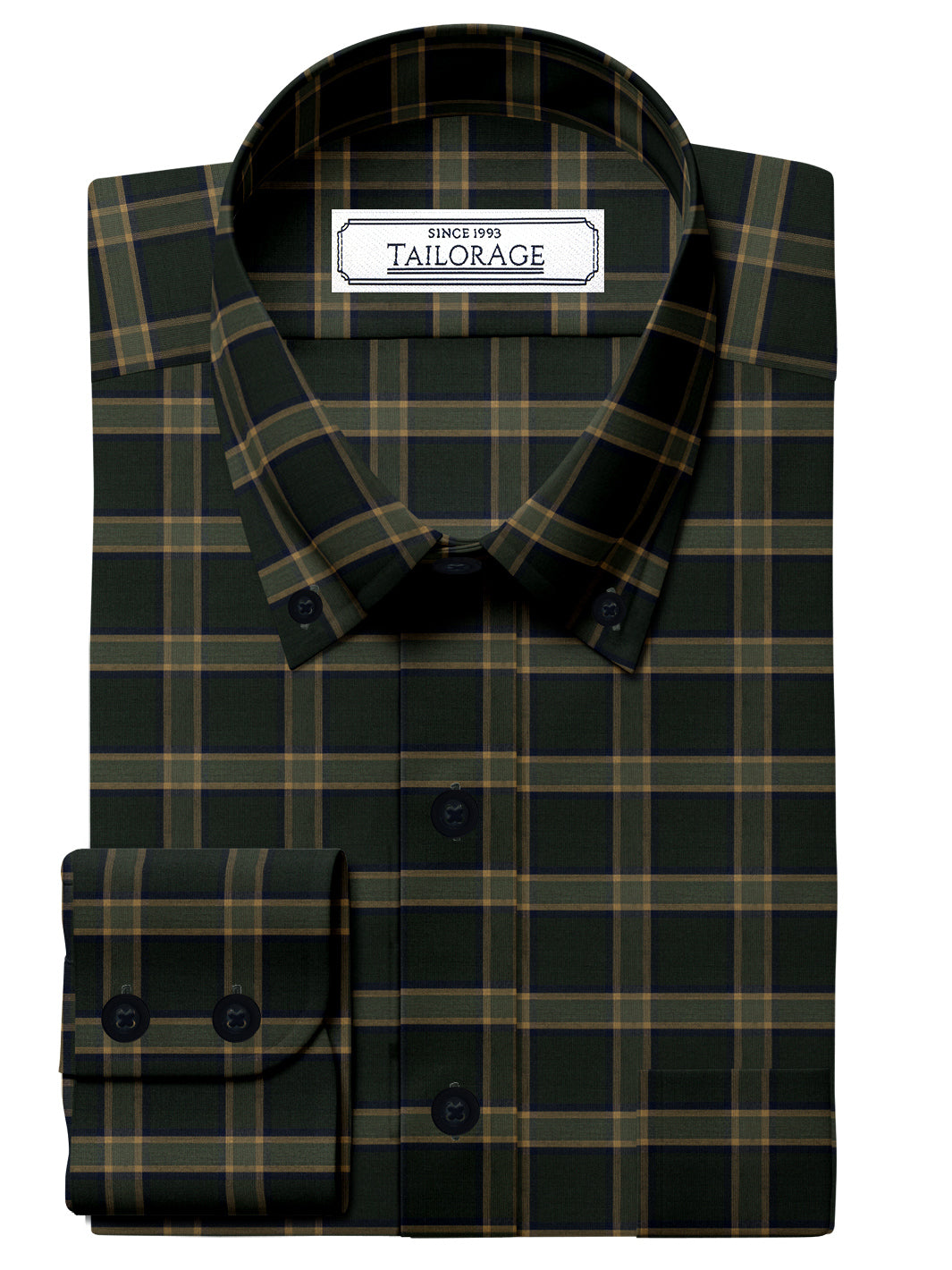 Black Forest Green And Beige Plaid - CUS-10051