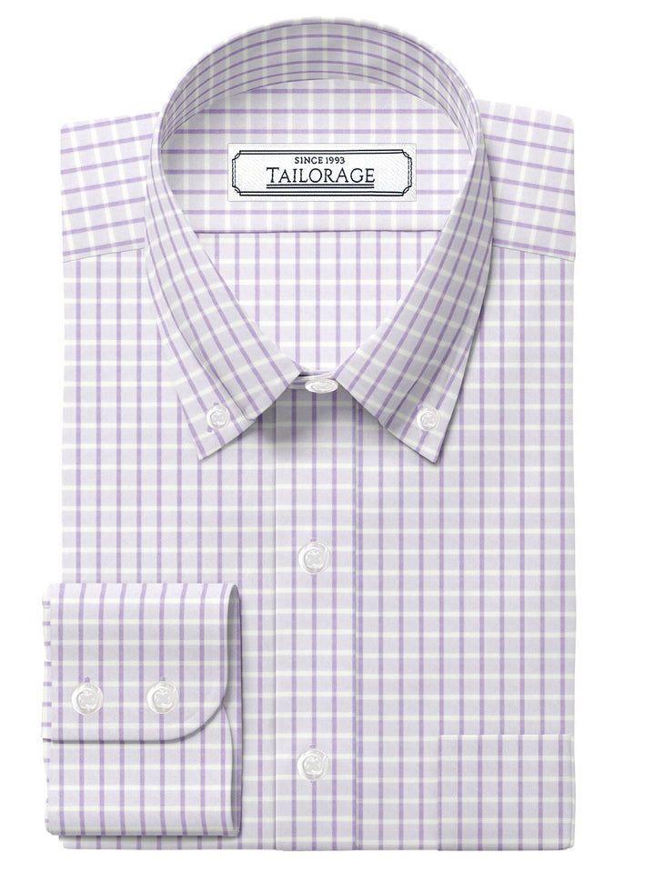 American Soft Lavender Grid Checks - CUS-10049