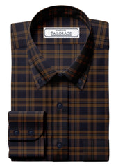 Load image into Gallery viewer, Blueberry And Bronze Brown Plaid - CUS-10052
