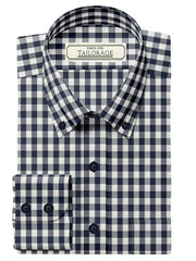 Load image into Gallery viewer, Feather Touch Dark Navy Blue Gingham Checks - SS-10065
