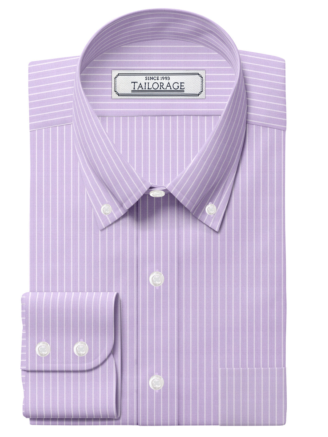 Pale Lavender Stripes Fine Twill - CUS-10042