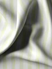 Load image into Gallery viewer, Pale Lime Yellow Stripes Twill - CUS-10057
