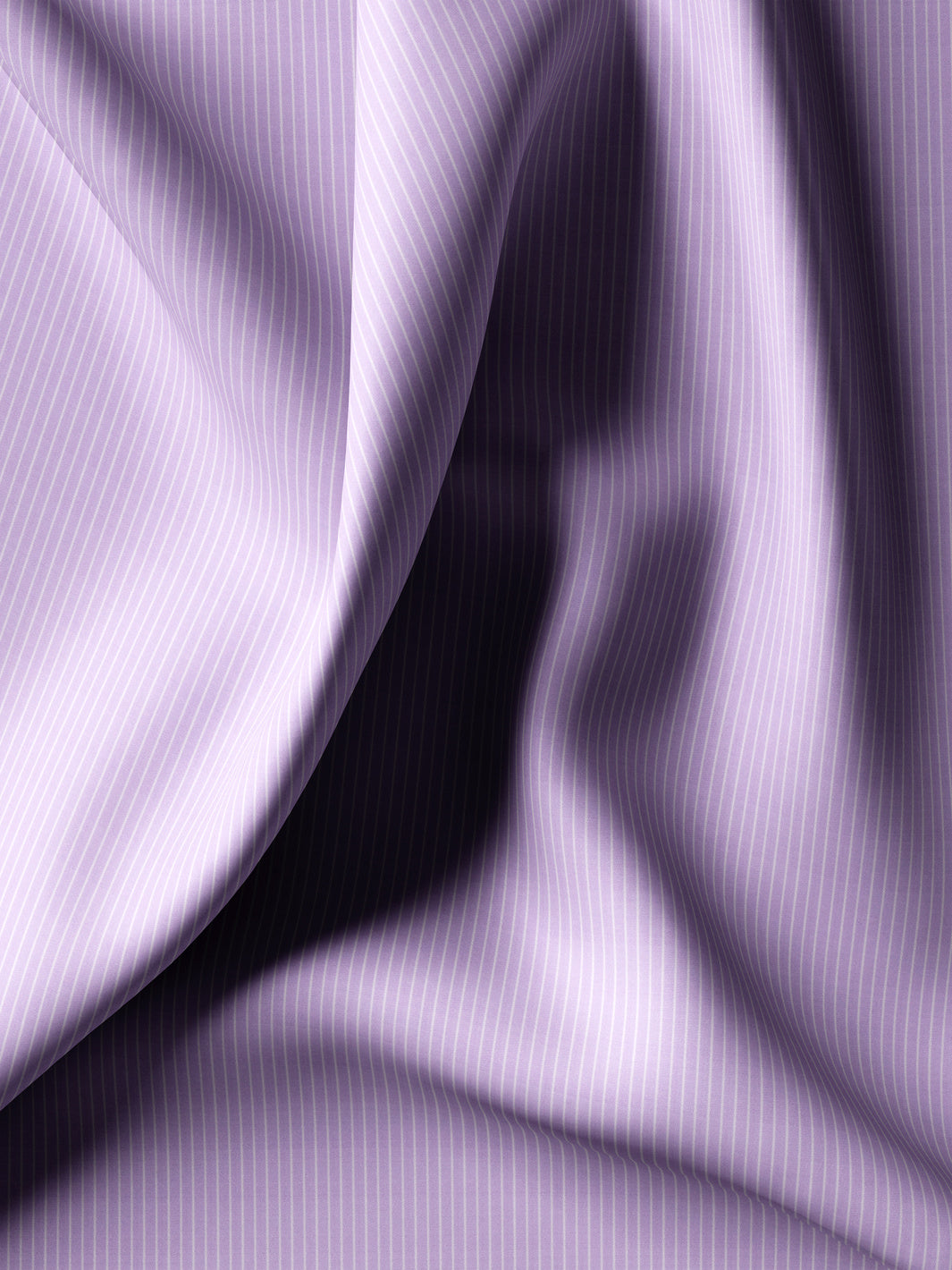 Pale Lavender Stripes Fine Twill - CUS-10042