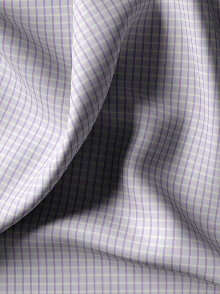 American Soft Lavender Grid Checks - CUS-10049