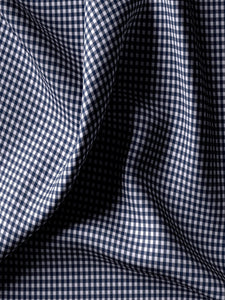 Feather Touch Dark Navy Blue Small Gingham Checks - CUS-10070