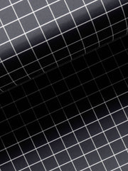 Load image into Gallery viewer, Black and White Windowpane Checks - CUS-10013
